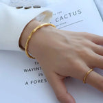 Gold Plated Bamboo Bangle