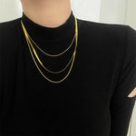 Triple Layered Snake Chain Necklace