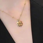 Gold Plated Leaf Clover Necklace