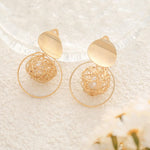 Wire Hollow Gold Ball Earrings