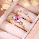 Pink Diamond Couple Ring