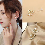 Gold Plated Needle Pearl Earrings
