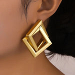 oversized Double Layer Earrings