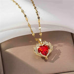 Red Heart Pendant Necklace