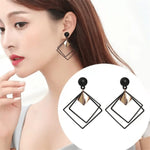 Black Colour Square shape Korean stud