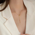 Twisted Square Pendant Necklace