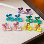 Multi colour Flower Studs Korean earring