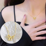Bow Shape Pendant Necklace