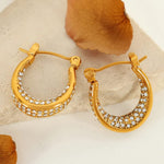 Gold Plated Diamond Earrings