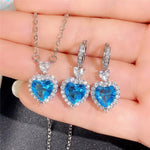 Blue Heart stone Set